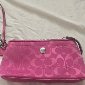 Coach Hot Pink Clutch